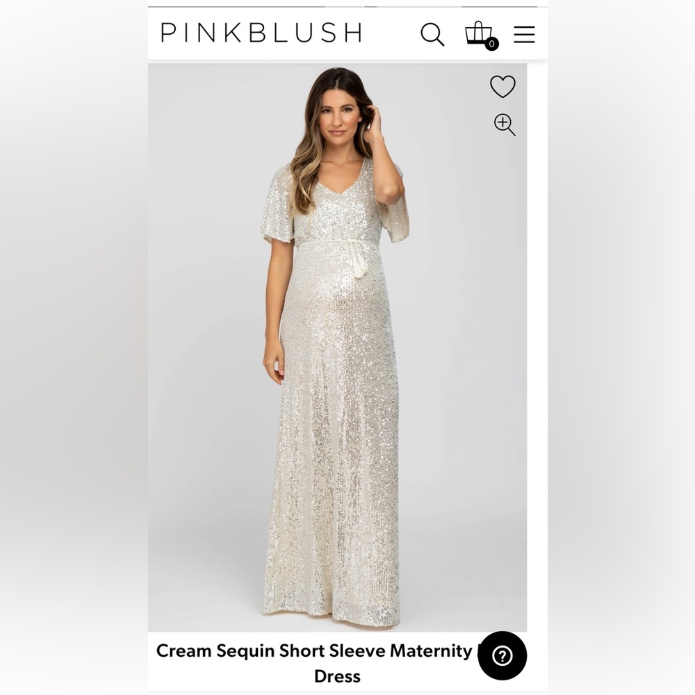Brand new: Pinkblush sequined maternity dress